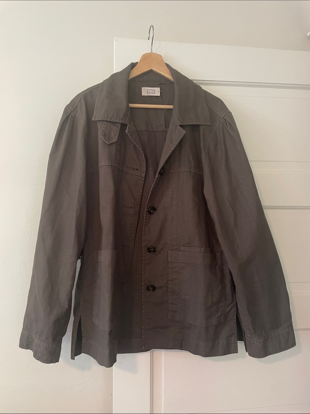 AYR Men's Lightweight Shirt Jacket in Olive Brown